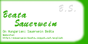beata sauerwein business card